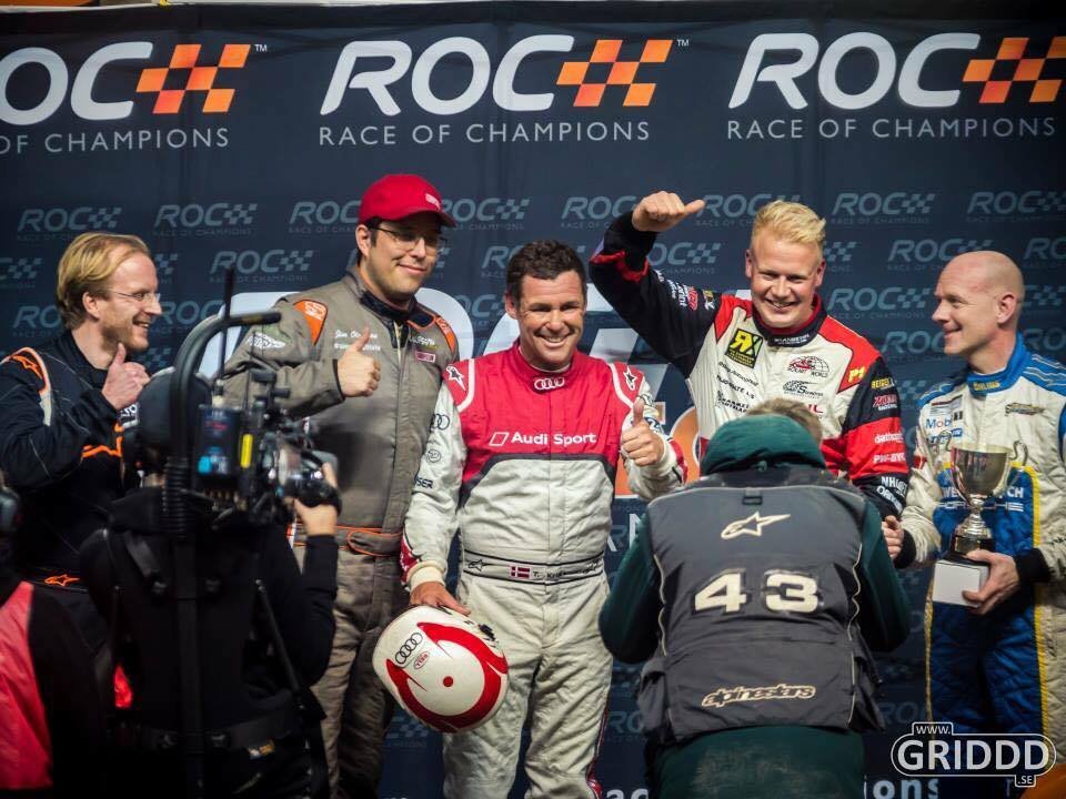 Ulrik Linnemann gav Tom Kristensen baghjul til Race of Champions